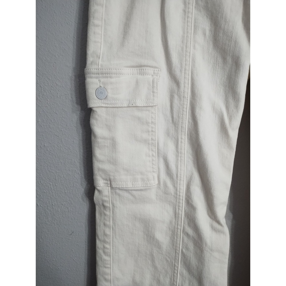 Judy Blue High Rise Cargo Straight Leg Preppy Boho Neutral Stretch Soft Pants 30 - Picture 7 of 10